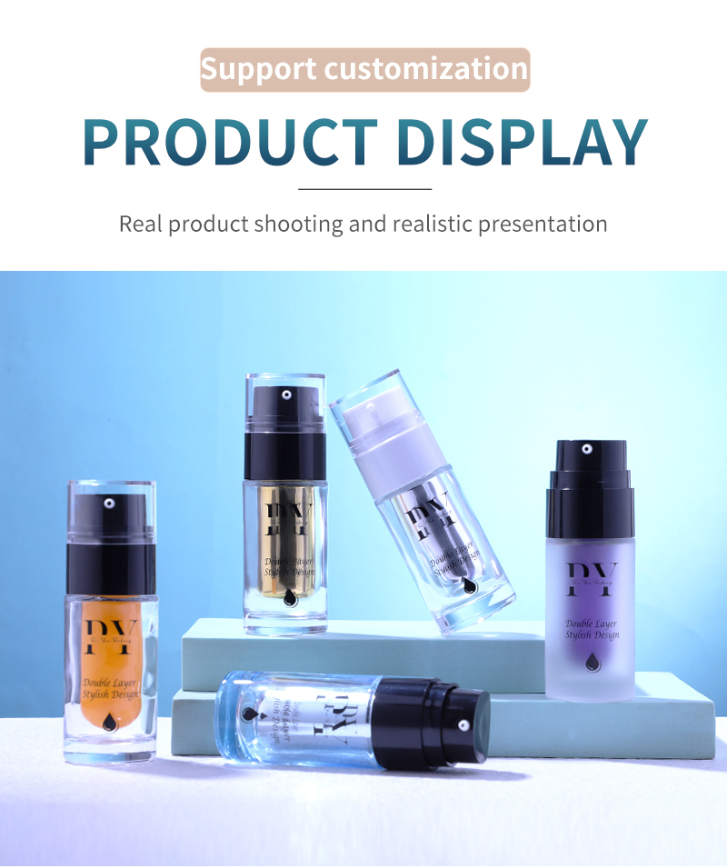 Wholesale cosmetic pump glass bottle