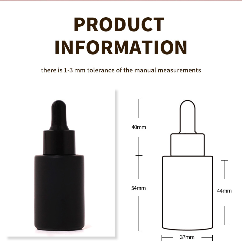 30 ml black serum glass bottle