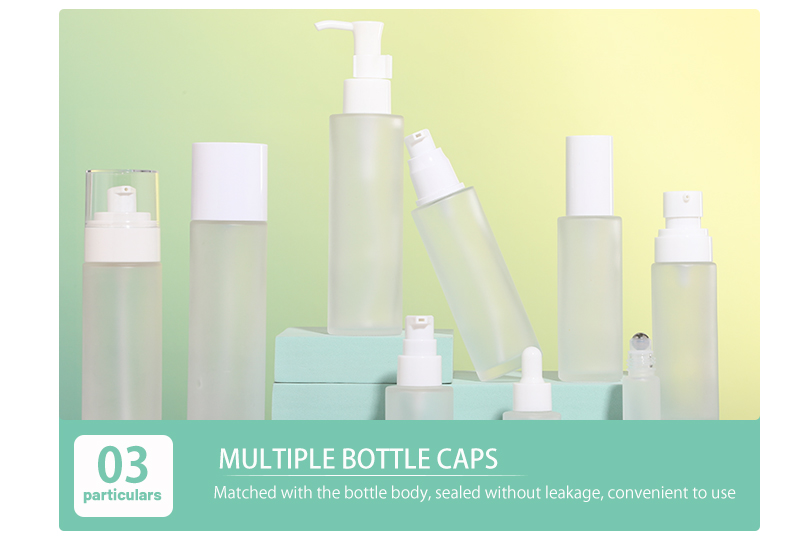 Recyclable Round Cosmetic glass bottle