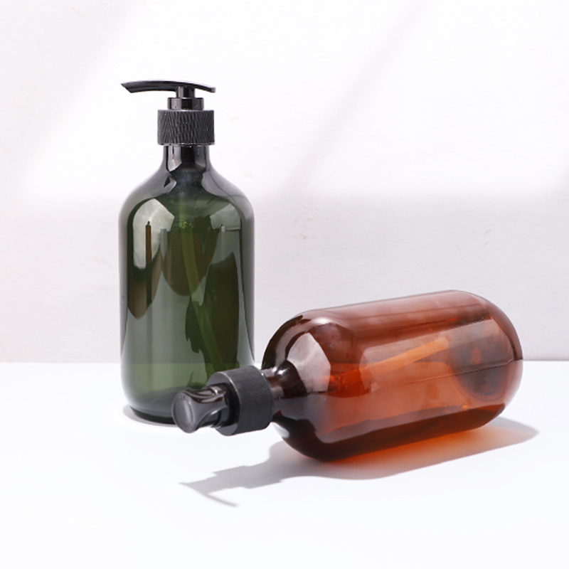 custom amber shampoo plastic bottle