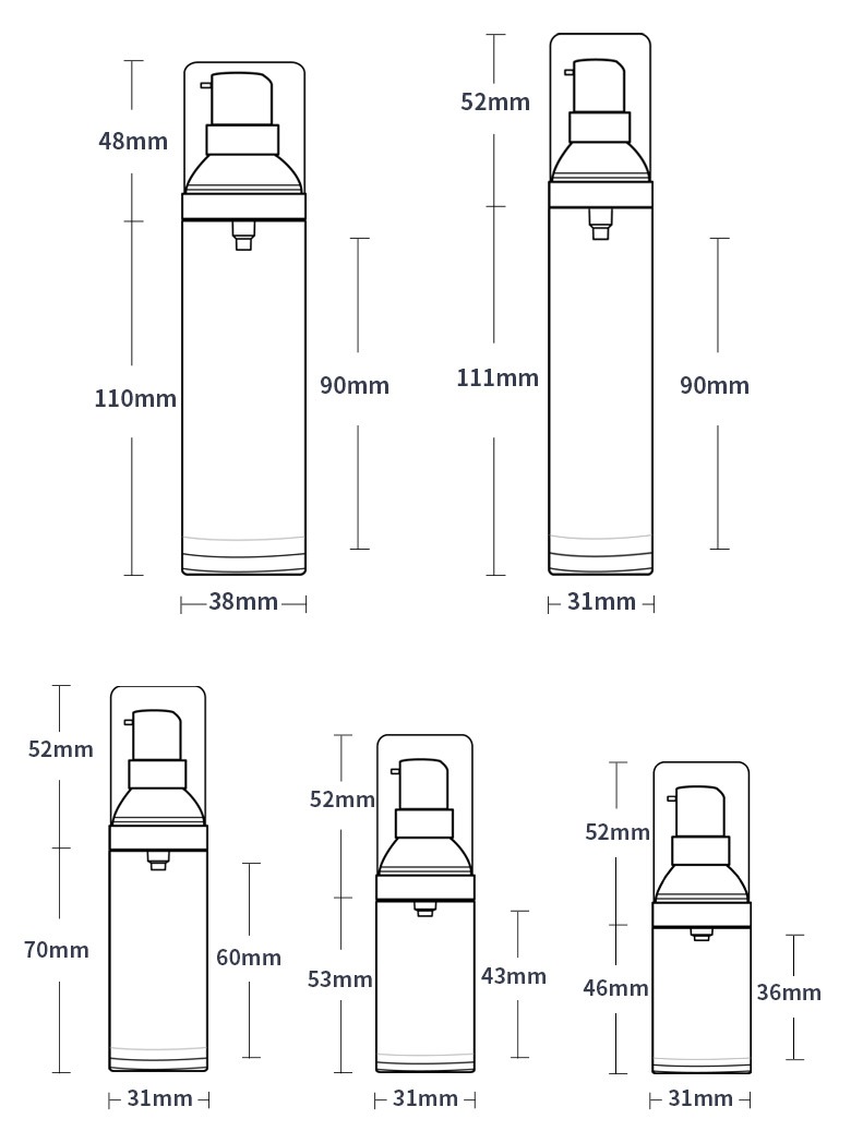 Empty Airless Lotion Pump Bottles