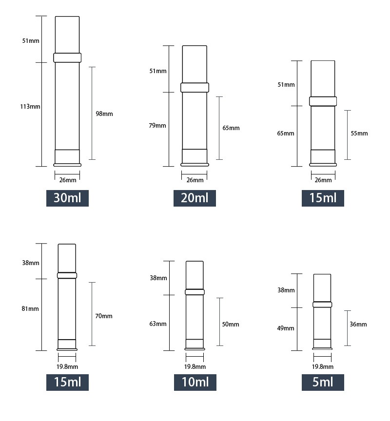 10ml airless pump bottle