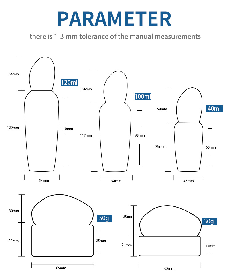 GLASS COSMETIC BOTTLE CAPACITY