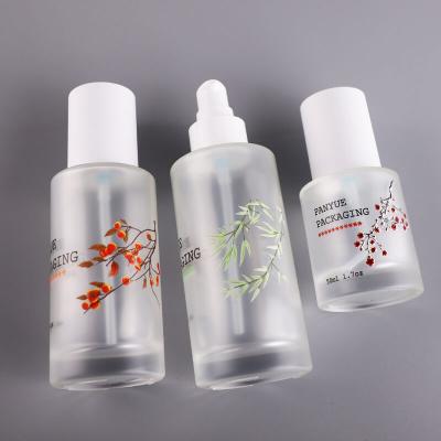 New Listing Frosted Clear 3D Printing Glass Bottle Set Packing