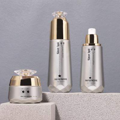30-120ML Luxury Sliver Cosmetic Glass Bottle Set Packaging