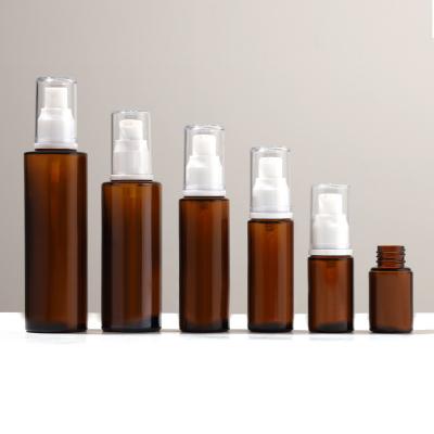 15-100ml In Stock Round Amber Glass Bottles Wholesale