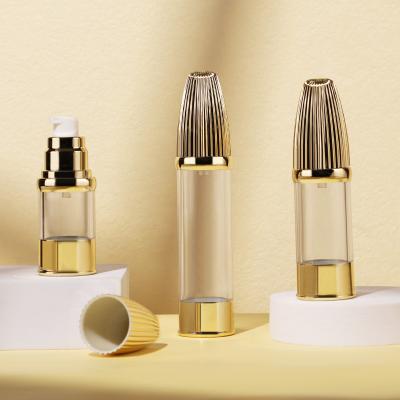 15-30ml Gold Airless Bottle With Umbrella Shaped Lid